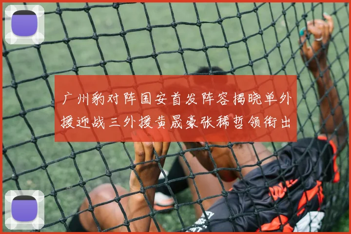 广州豹对阵国安首发阵容揭晓单外援迎战三外援黄晟豪张稀哲领衔出战